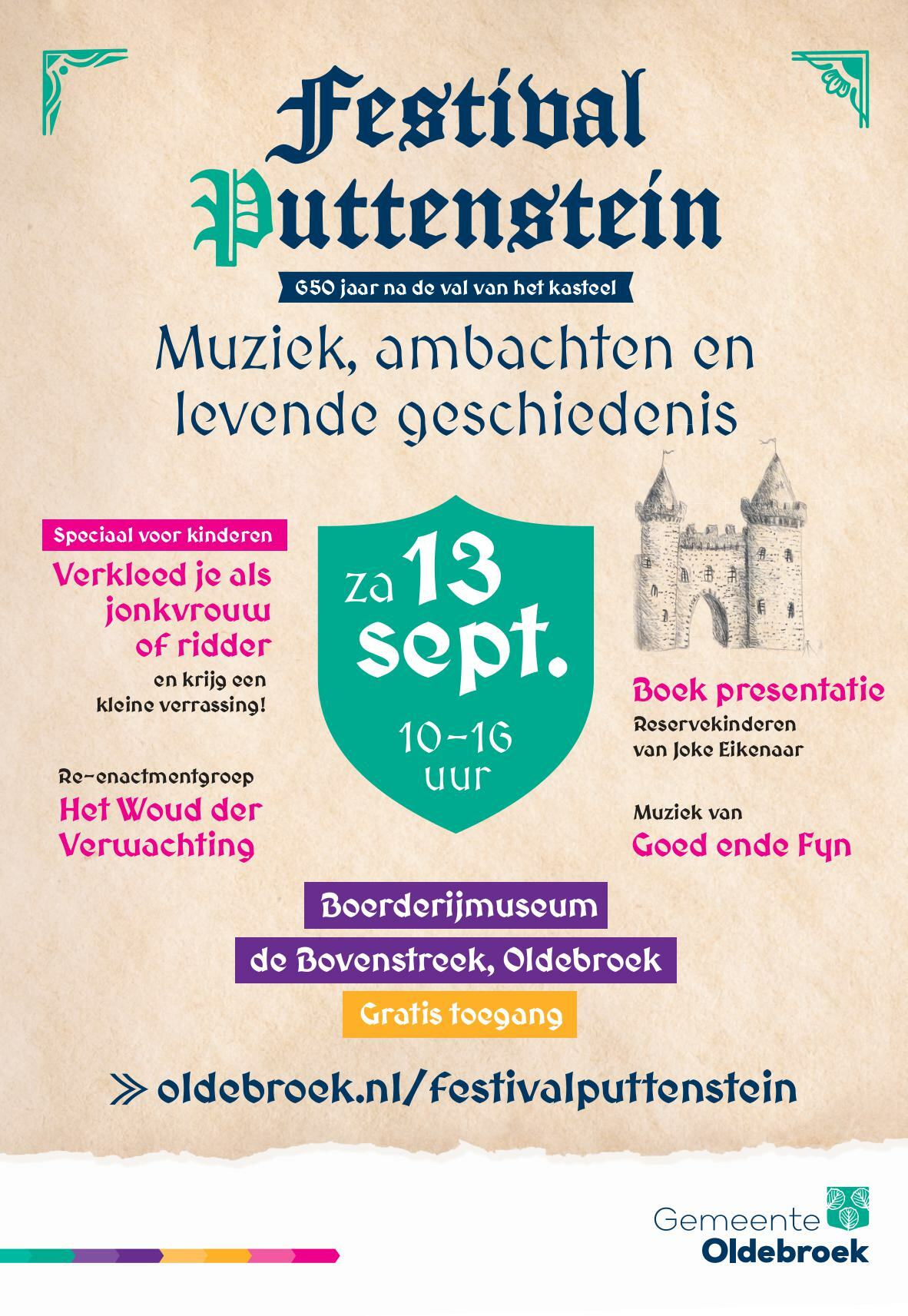 Festival 650 jaar Puttenstein poster