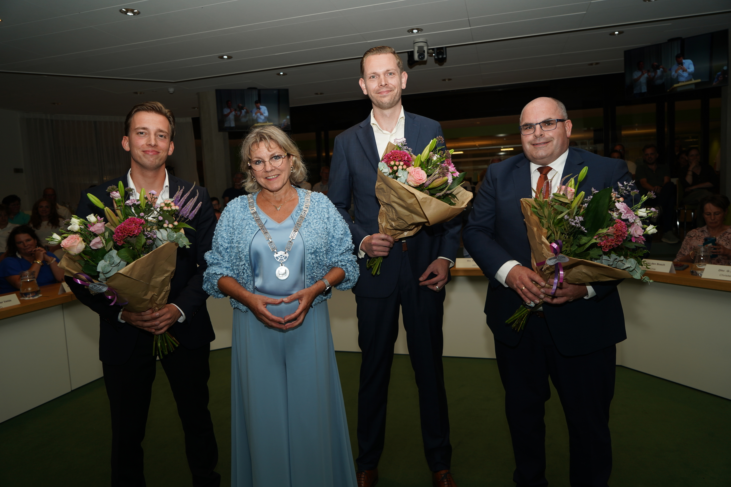 Persbericht foto Wethouders CVO, SGP en ABO geïnstalleerd voor nieuwe bestuursperiode