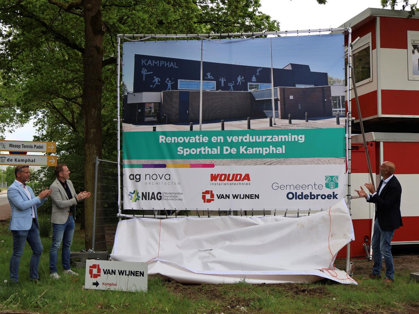 20260507 Start renovatie Kamphal - onthulling bouwbord
